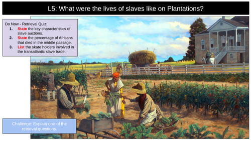 Slaves  Plantations