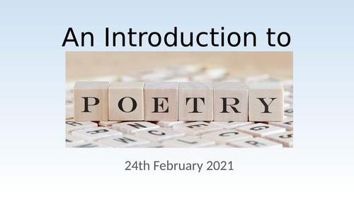 Introduction to Poetry - full lesson