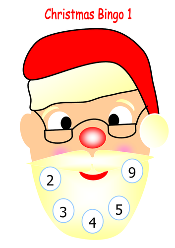 SANTA CLAUS BINGO MATHS EYFS KS1 CHRISTMAS