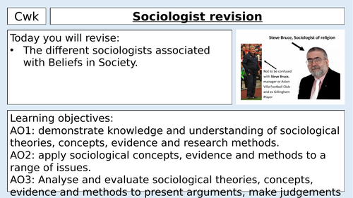 Beliefs in Society Sociologists
