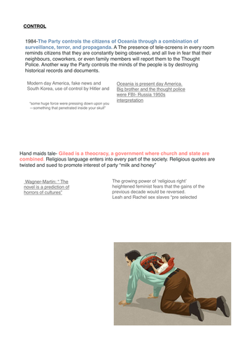 Handmaid's Tale & 1984 theme comparisons