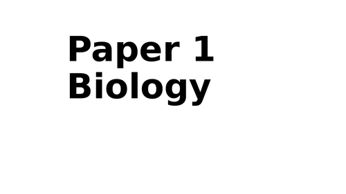 Biology Paper 1 exam questions