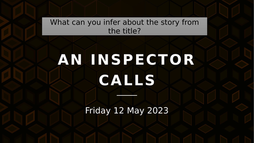 FULL SOW- An Inspector Calls