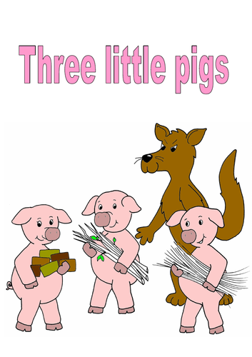 3 PIGS ACTIVITY SHEET SET POSTERS TRADITIONAL TALES EYFS KS1