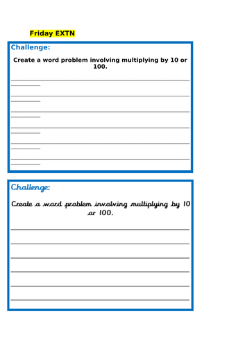 Maths multiplying by 10 and 100