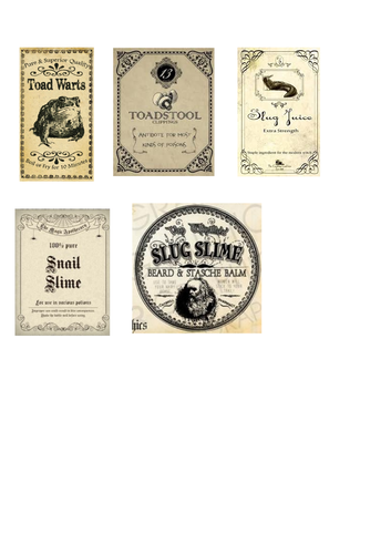 Potions labels