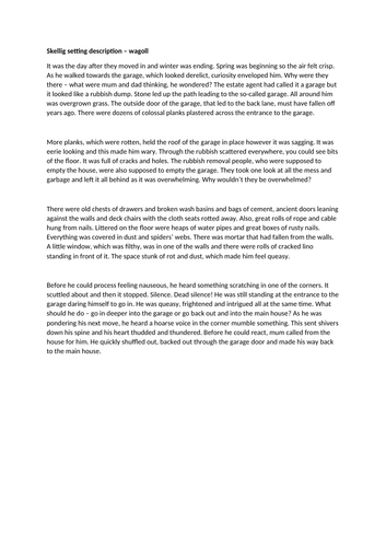 Skellig - Setting - WAGOLL