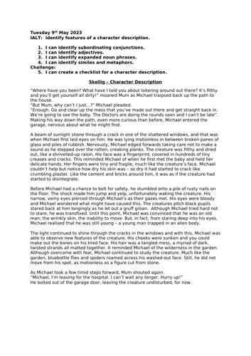 skellig-character-description-wagoll-teaching-resources
