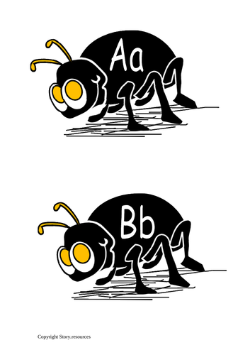 ANT ALPHABET LINE MINIBEASTS LITERACY EYFS