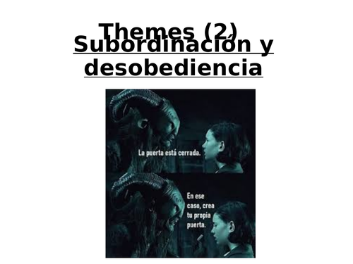 El laberinto del fauno, obediencia y desobediencia