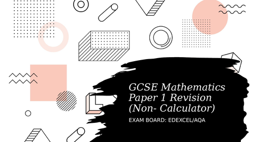 Gcse Mathematics Paper 1 Revision Aqa Edexcel Teaching Resources