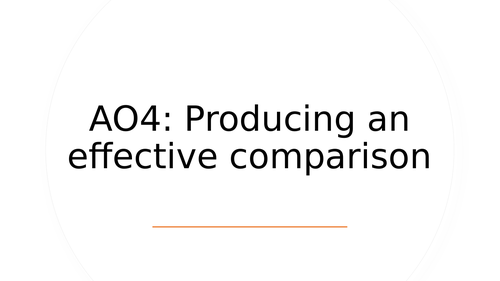 Producing an effective comparison of language