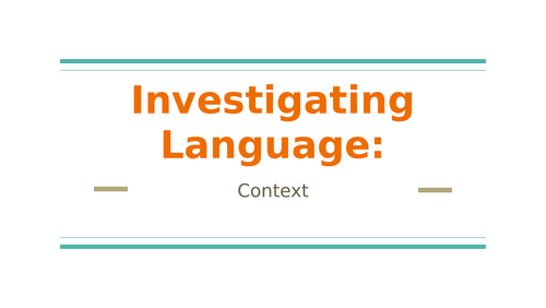Language Investigation support documents