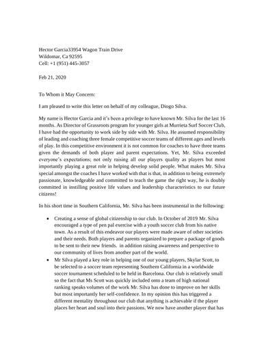 Recommendation Letter | Teaching Resources