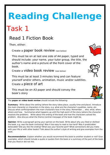 READING CHALLENGE - fiction and non-fiction genres