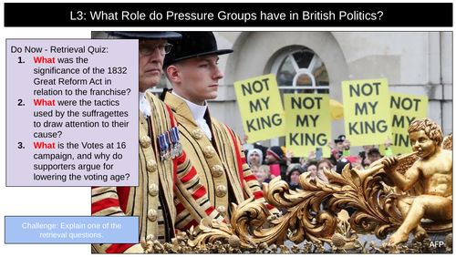 Pressure Groups British Politics | Teaching Resources