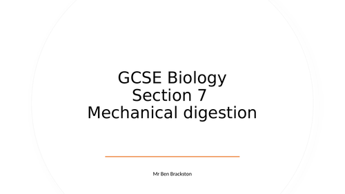 Mechanical Digestion - GCSE Biology