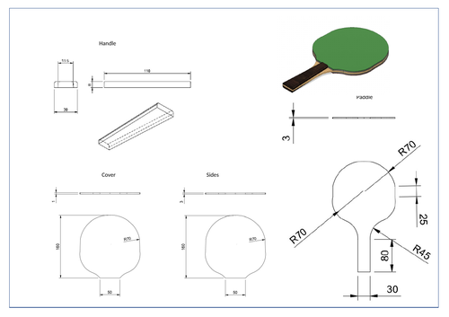 Table tennis bat