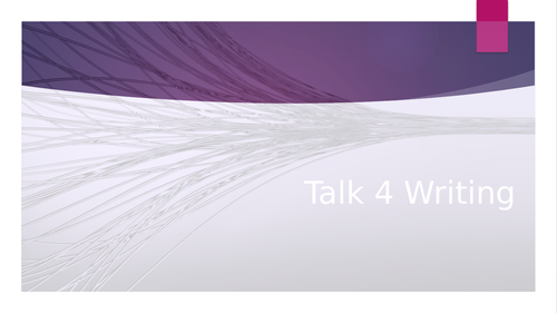 Talk for writing staff PD