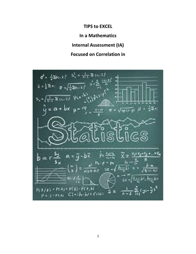 Mathematics IA on Statistics Correlation | Teaching Resources