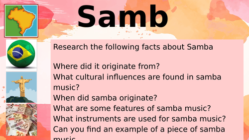 Samba bundle for KS3 Music