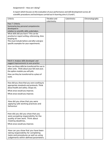 applied science unit 2 assignment d