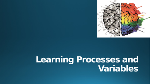 WJEC AS PE Learning Processes and Variables