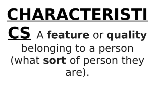 characteristics-display-teaching-resources
