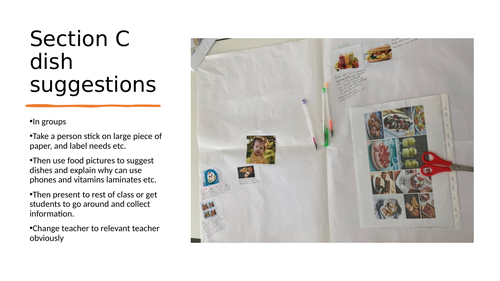 Section C Revision Year 12 Food Nutrition and Science