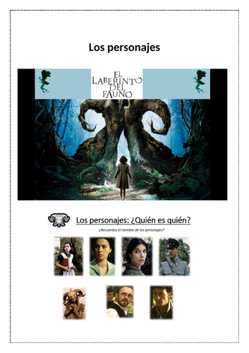 El laberinto del fauno, los personajes