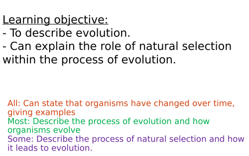 Evolution - KS3 activate Science