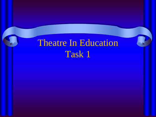 Theatre In Education (written booklet)