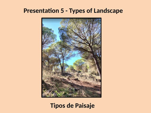Orienteering P5 & 6 - Types of Landscape & Control Descriptions.