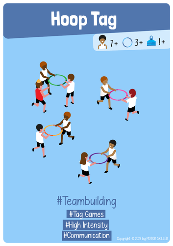 Hoop Tag Pe Team Building Game For Elementary Schools Teaching