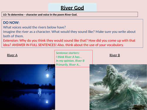 River God Poem - 2 lessons