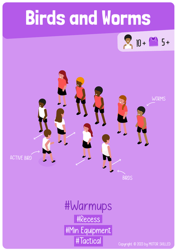 Birds and Worms - PE Warmup Game for Elementary School
