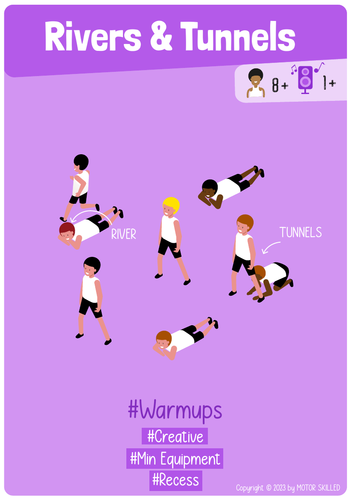 Rivers and Tunnels - PE Warmup Game for Elementary School