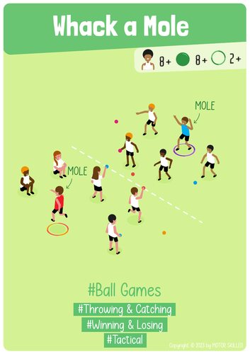 Whack a Mole - PE Ball Game for Elementary School