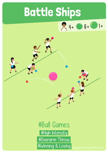 Battle Ships - PE Ball Game for Elementary School