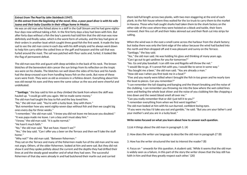 AQA 2022 Extract Paper 1 The Pearl | Teaching Resources