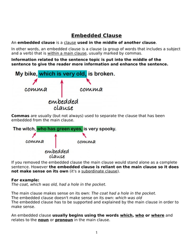 Embedded Clauses