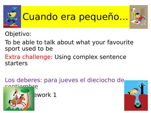 Spanish imperfect tense- free time activities