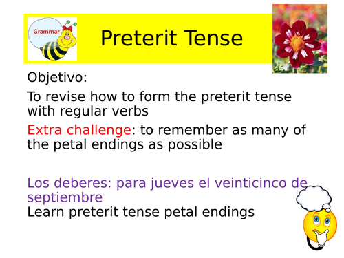 Introduction to Spanish preterit tense lesson