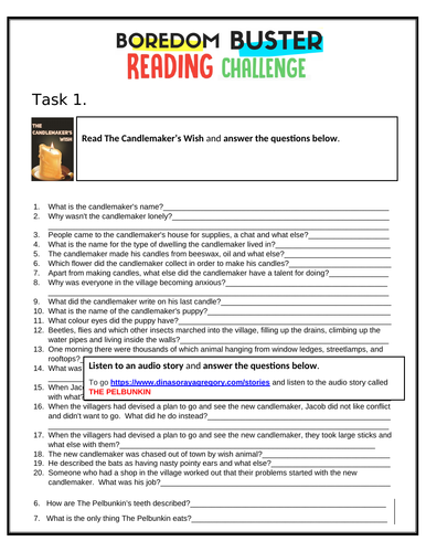 READING CHALLENGE - the boredom buster