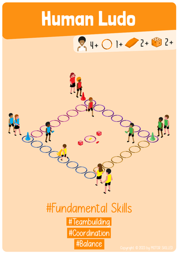 Human Ludo - PE Fundamental Skills Game for Elementary School