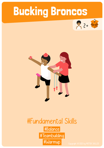 Bucking Broncos - PE Fundamental Skills Game for Elementary School