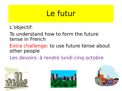Infinitives and French future tense lesson 1