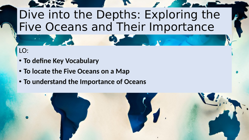 SOW: Our Oceans for KS3 Geography (threats, exploration, conservation, plastic)