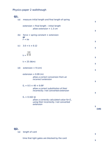AQA Trilogy Paper 2 predicted paper walkthroughs, exam question practice