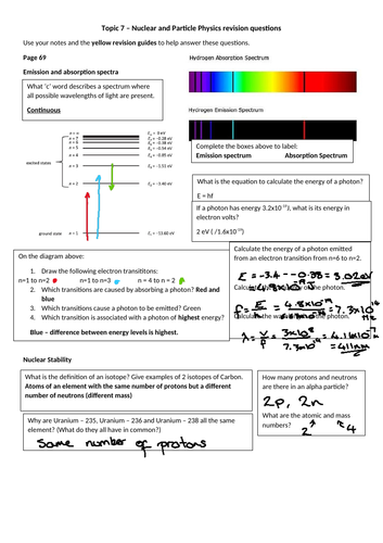 IB Physics Topic 7 Summary Sheet